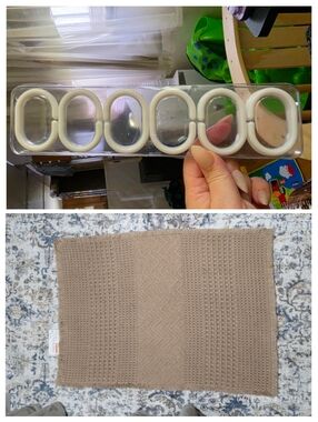 Waffle Bath-Mat & Shower Rings